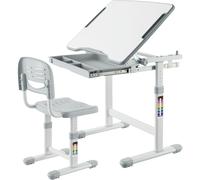 MOZOS DC-SET-GREY Bureau enfant réglable avec chaise, gris
