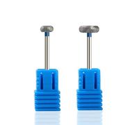 Mozulon Lot de 2 fraises à ongles diamantées, fraises rotatives, embouts de nettoyage des cuticules, appareil for manucure, limes à ongles, outils d'art(S L(2pcs))