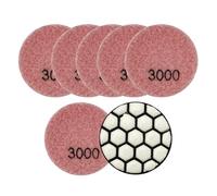 Mozulon Lot de 7 mini disques de polissage diamantés de 50 mm de diamètre en résine for polisseuse flexible de pierre en granit et marbre (5 cm).(7Pcs Grit3000)