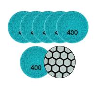 Mozulon Lot de 7 mini disques de polissage diamantés de 50 mm de diamètre en résine for polisseuse flexible de pierre en granit et marbre (5 cm).(7Pcs Grit400)