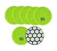 Mozulon Lot de 7 mini disques de polissage diamantés de 50 mm de diamètre en résine for polisseuse flexible de pierre en granit et marbre (5 cm).(7Pcs Grit50)