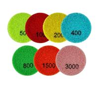 Mozulon Lot de 7 mini disques de polissage diamantés de 50 mm de diamètre en résine for polisseuse flexible de pierre en granit et marbre (5 cm).(7Pcs Set)