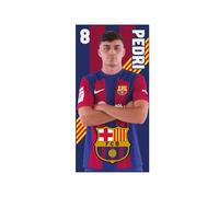 MOZURU Serviette de Plage Pedri 23/24 - Microfibre Blaugrana | Format 100 x 180 cm | Serviette Officielle de Supporter du Barça | Douce, absorbante et légère | Cadeau Sportif