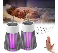Mozz Guard, 2025 Nouveau MozzGuard Mosquito Zapper, lampe de moustique imperméable pour extérieur, lampe à moustiques avec batterie portable (Gris-2 pièces)