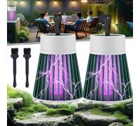 Mozz Guard, Lampe Anti-Moustiques Rechargeable USB - Attraction à 360 Degrés, Profitez d'un Confort sans Moustiques, Portable & étanche Lampe MozzGuard avec Lampe Camping Intégrées (Blue-2Set)