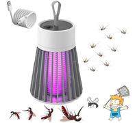 Mozz Guard Mosquito Zapper, Mozz Guard - MozzGuard Mosquito Trap, Piege Moustique Interieur, USB Rechargeable Moustique Lamp for Indoor and Outdoor (Gray)