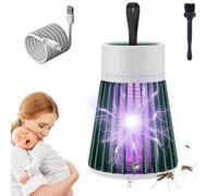 Mozz Guard Mosquito Zapper,MozzGuard 2025 Lampe Anti-moustiques imperméable pour extérieur avec Batterie Portable,Rechargeable par USB,pour Camping, Jardins, intérieur (Vert)