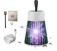 Mozz Guard Mosquito Zapper, Très Calme Mozzguard, Rechargeable par USB, Buzzbug Lantern, Lampe Anti-moustiques Imperméable pour Camping, Jardins, Intérieur (Vert)