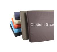 Mozzeilee Coussin de banc de taille personnalisée, imperméable, pour intérieur/extérieur, en mousse haute densité, avec fermeture éclair, passepoil et design antidérapant