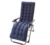Mozzeilee Coussin de chaise longue, tapis de rechange confortable pour banc de terrasse, pliable et portable - Pour camping, jardin, intérieur et extérieur, relaxation (bleu marine, 120 x 48 cm)