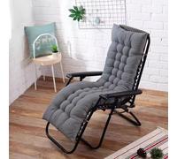 Mozzeilee Coussin de rechange épais et confortable pour chaise longue, banc à bascule avec sangles antidérapantes, coussin pour meubles de terrasse (gris, 180 x 48 x 8 cm)