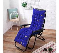 Mozzeilee Coussin de rechange épais et confortable pour chaise longue, banc à bascule pour plage, jardin avec sangles antidérapantes, coussin de meubles de terrasse (bleu, 170 x 53 x 8 cm)