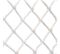 Mozzeilee Filet de protection de sécurité pour enfants pour fenêtre, balcon, balustrade, murs d'escalade, clôture de jardin, escaliers, aire de jeux, maille anti-chute renforcée (blanc, maille de 5 cm