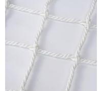 Mozzeilee Filet de sécurité pour balustrade d'escalier de balcon, clôture de terrasse, protection enfant en nylon de 6 mm, décoration murale, aire de jeux, escalade, camion (blanc, maille 5 cm, 7 x 8