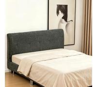 Mozzeilee Housse de tête de lit extensible universelle anti-poussière - Protection tout inclus - Pour décoration de chambre à coucher, housse élastique pour tête de lit simple, double, king size (gris