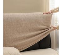Mozzeilee Housse de tête de lit pour lit simple, double et king size, en chenille anti-poussière - Housse extensible tout compris pour tête de lit - Protection élastique pour tête de lit (blanc, 180