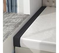 Mozzeilee Long coussin avec housse amovible, extension de matelas pour lits simple/double/très grand lit, coussin de soutien épais (180 x 5 x 5 cm, noir)