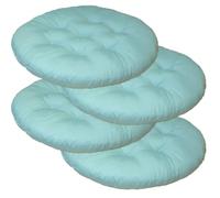Mozzeilee Lot de coussins de chaise ronds, 40x40 cm Ensemble de coussins de chaise à manger 2/4/6/8 pièces, tapis de siège en rotin pour meubles d’extérieur pour salon, bureau, jardin, patio (Vert