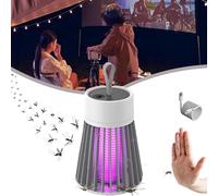 MozzGuard 2025 Lampe anti-moustiques imperméable pour extérieur avec batterie portable Gris