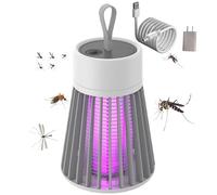 Mozzguard Lampe Anti Moustique Buzzbug Tueur De Moustiques, Chargement USB Mozz Guard 2.0, Eliminez 99% Desmoustiques Naturellement (Gris Rech/USB+Fch)