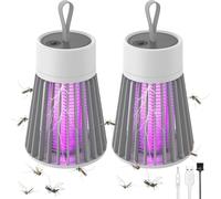 MozzGuard Mosquito Zapper, Lámpara de Mosquitoes Impermeable Para Exterior, Convient pour la Chambre à Coucher, Le Camping, Le Jardin(2pcs)