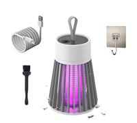 Mozzguard - Mozz Guard Mosquito Zapper, Rechargeable par USB, Buzzbug Lantern, Lampe Anti-moustiques Imperméable pour Camping, Jardins, Intérieur (Gris)