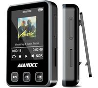 MP 3 Bluetooth avec Clip Sport, Écran Couleur 1,77 Pouces, Lec teur MP-3 32 Go, Est avec des Cartes TF jusqu'à 128 Go, Lec-teur MP 3 avec Brass ard la Course et au Fitness, Noir