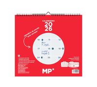 MP - Calendrier mural 2026 mois vue janvier - décembre (12 mois), planning annuel 2026, planificateur mensuel neutre - Foires au Portugal, 26,5 x 24,3 cm