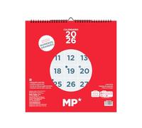 MP - Calendrier mural 2026 mois vue janvier - décembre (12 mois), planning annuel 2026, planificateur mensuel neutre - Foires au Portugal, 30 x 30 cm