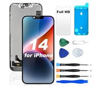 MP+ Écran de rechange pour iPhone 14, écran Full HD de 6,1" et numériseur tactile 3D avec kit d'outils de réparation True Tone programmable, convient pour iPhone 14