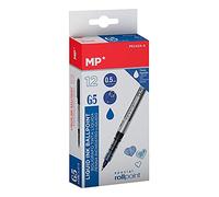 MP Lot de 12 stylos à bille à encre liquide Bleu 0,5 mm