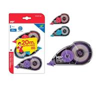 MP Lot de 3 rouleaux correcteurs souris, 20 m x 5 mm, ruban correcteur précis, effaçable immédiatement, pour le bureau, la maison ou l'école, compacts