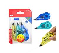MP Lot de 3 rouleaux correcteurs souris, 5 m x 5 mm, ruban correcteur précis, effaçable immédiatement, pour bureau, bureau à domicile ou école, compacts