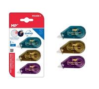 MP Lot de 3 rouleaux correcteurs souris, 6 m x 5 mm, ruban correcteur précis, effaçable immédiatement, pour bureau, bureau à domicile ou école, compacts
