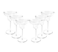 MP Margarita Lot de 6 verres à cocktail en polymère incassable et réutilisable 25 cl