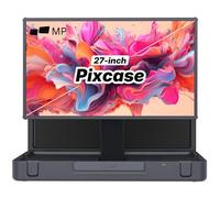 MP Mobile Pixels Écran d'ordinateur Pixcase 27" Écran tactile 1080p avec 16 Go de RAM, accès Google Play, haut-parleurs 40 W, design compact de valise, manette de jeu et télécommande incluses, Windows