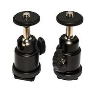 MP power ® 2x Mini Rotule métallique 360° Fixation à vis 1/4" pour Trépied de Canon Nikon Sony DSLR