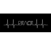 MP Produkt Lot de 2 autocollants Peace Frieden - Pour voiture - Blanc - 18 cm - Étanche et durable - 2 autocollants « Peace Frieden »