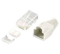 [MP0023] LOGILINK Sachet de 100 Connecteurs Mâle RJ45 Cat.6 non blindé Gris
