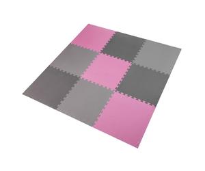 MP10 Puzzlematte Multicolor-Set Pink-Grau 9 Teile 10mm One Fitness