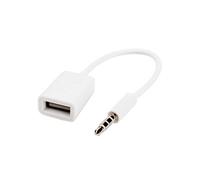 Mp3 casque de 3,5 mm male vers port usb adaptateur cable cordon de jack d'entree audio auxiliaire