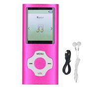 MP3 MP4 Player, 1.8in Color Screen Portable Music Player with Electronic Book Voice Record, 128gb Expandable Video Music Player, HiFi Music Supports Txt Format, Voice Recorder (Violet rosé)