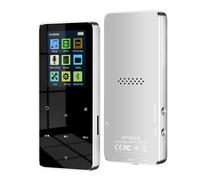 MP3 MP4 Player Lecteur de Musique HiFi 8G Prend en Charge la Carte, avec RéVeil FM PodomèTre E-Book Haut-Parleur IntéGré-Argent