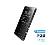 MP4 HiFi Bluetooth MP3 Lecteur de Musique 8Go écran Tactile HD Video Player Portable avec Haut-Parleur intégré Radio FM Sport