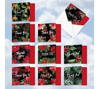 Mp5549 Happy Holly Dayz : 10 Assortis Lot de NEUF 'Charnière Centrale carrée' Cartes de vœux de Noël avec un vintage des images du houx ; avec enveloppes 10 Christmas Note Cards (MQ4984XTG-B1x10)