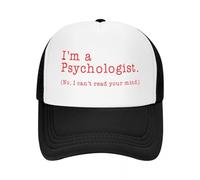 MPBGAOGP Casquette Baseball Hommes, personnalisée Je suis Un Psychologue Non Je ne Peux Pas Lire dans Vos pensées Réglable Psychologue l’école Chapeau Camionneur Chapeau Papa Printemps, Cadeau