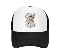 MPBGAOGP Casquette de Baseball pour Hommes, Custom Punk Unisexe Classique Anime Captain Tsubasa Trucker Hat Adulte Casquette de Baseball réglable Femmes Hommes Protection Solaire Papa Chapeau, Cadeau