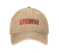 MPBGAOGP Casquette de Baseball pour Hommes, Vintage I Love D Dota 2 Populaire Jeu Casquette de Baseball Unisexe en Coton en détresse Snapback Cap Outdoor All Seasons Travel Hats Cap, Cadeau