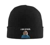 MPBGAOGP Chapeau Homme Le Mien Film Je suis Steve drôle Artisanat tricoté Chapeaux qualité Mode Graphique Unisexe Couvre-Chef Casquettes tricotées Cadeaux personnalisés