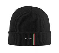 MPBGAOGP Chapeau Homme Personnalisé Italie Drapeau Bonnet Casquette Unisexe Hiver Chaud Bonnet Homme Tricot Chapeau Cool Extérieur Ski Italien Proud Skullies Bonnets Chapeaux Cadeaux personnalisés